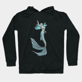 Mermaid Swimming in Caribbean Waters Hoodie